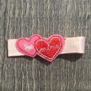 💞 Pink “Be Mine” Valentine Heart Hair Clip for Babies & Kids